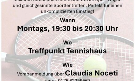 Unsere Tennis Blind Dates starten wieder!