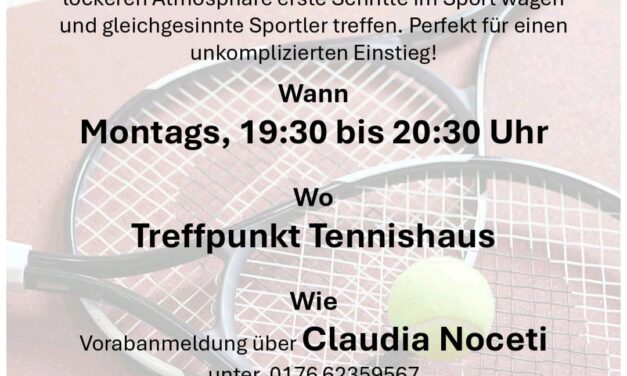 Unsere Tennis Blind Dates starten wieder!